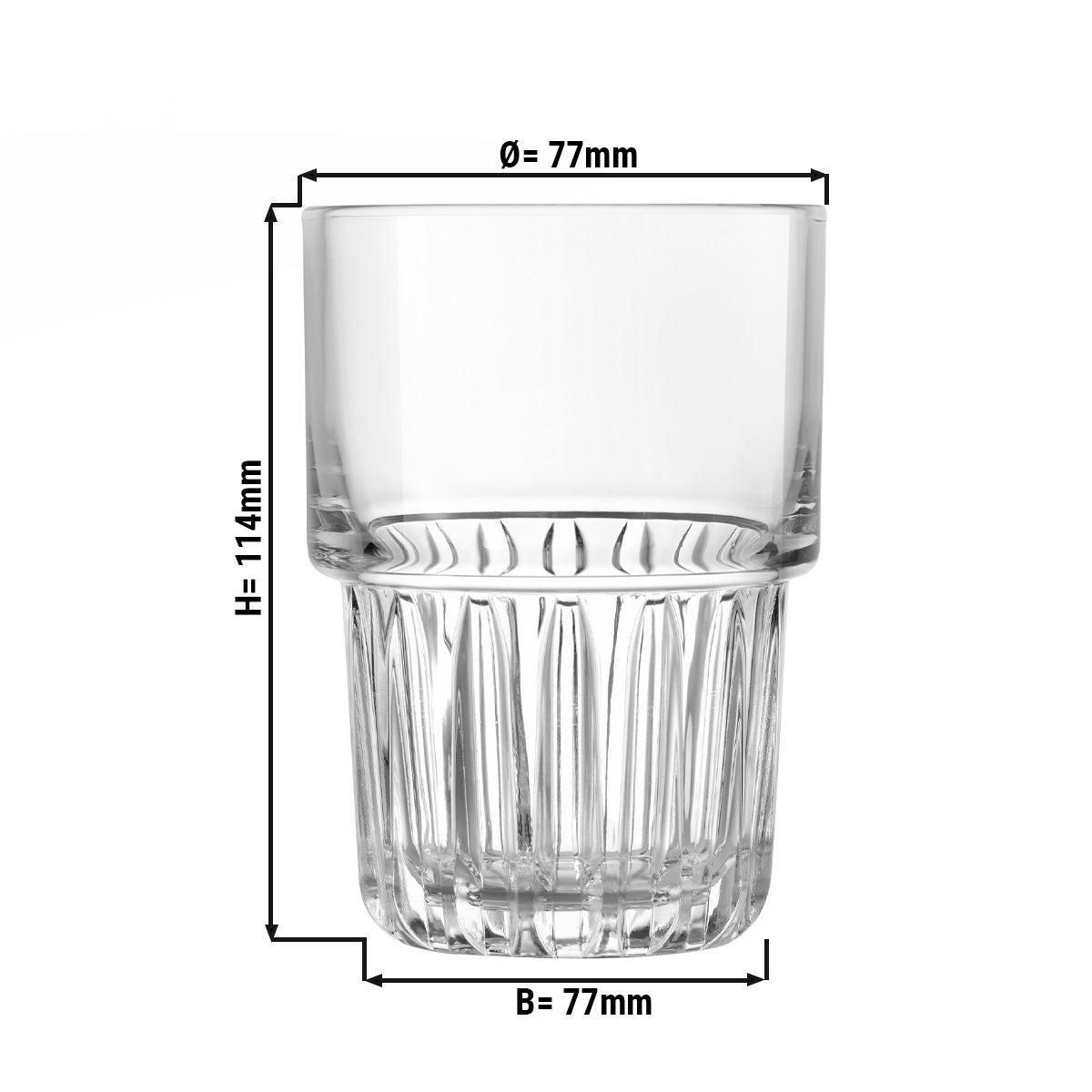 (12 stk.) Longdrink Glass - TOKIO - 266 ml - Transparent