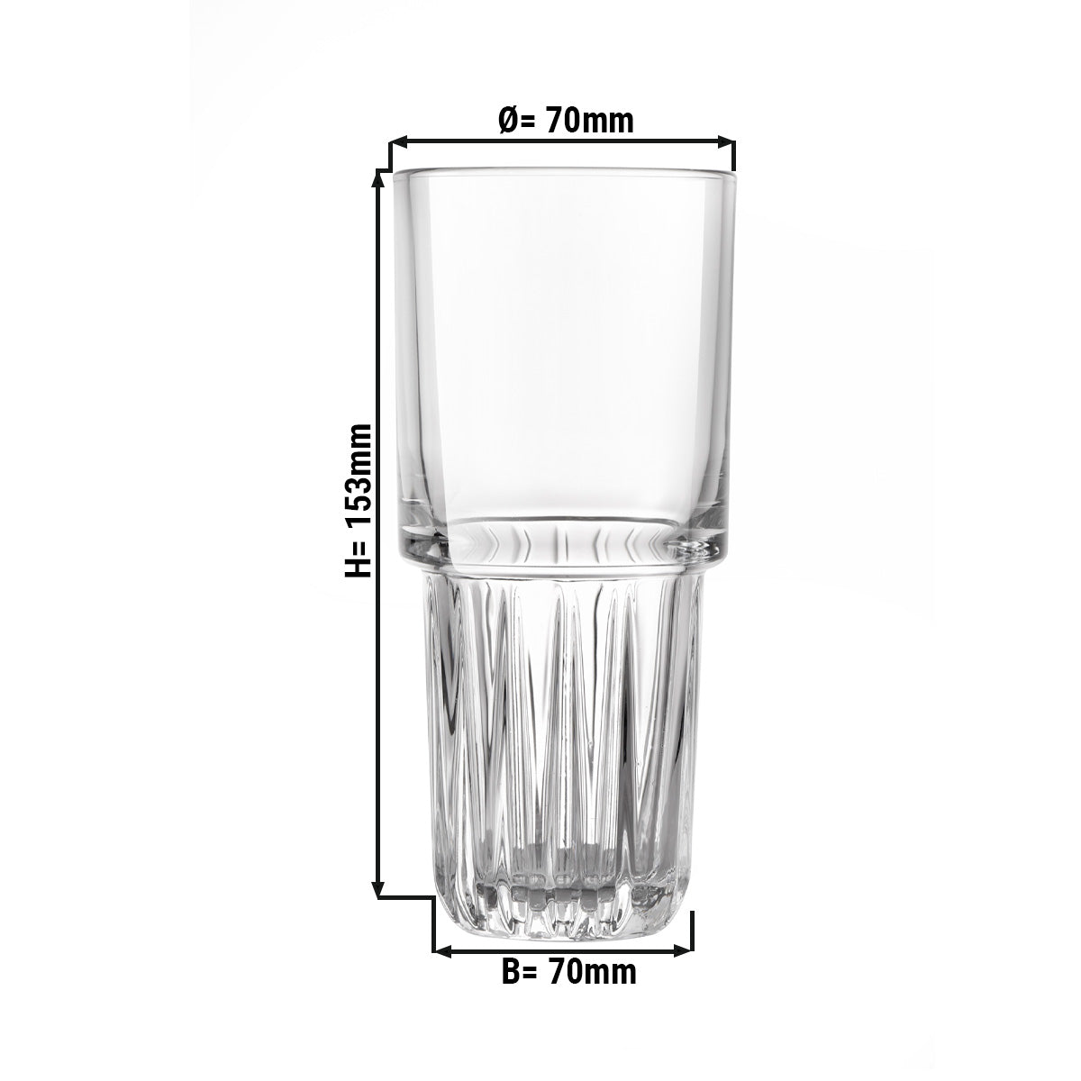 (12 stk.) Longdrinkglas - TOKIO - 296 ml - Transparent