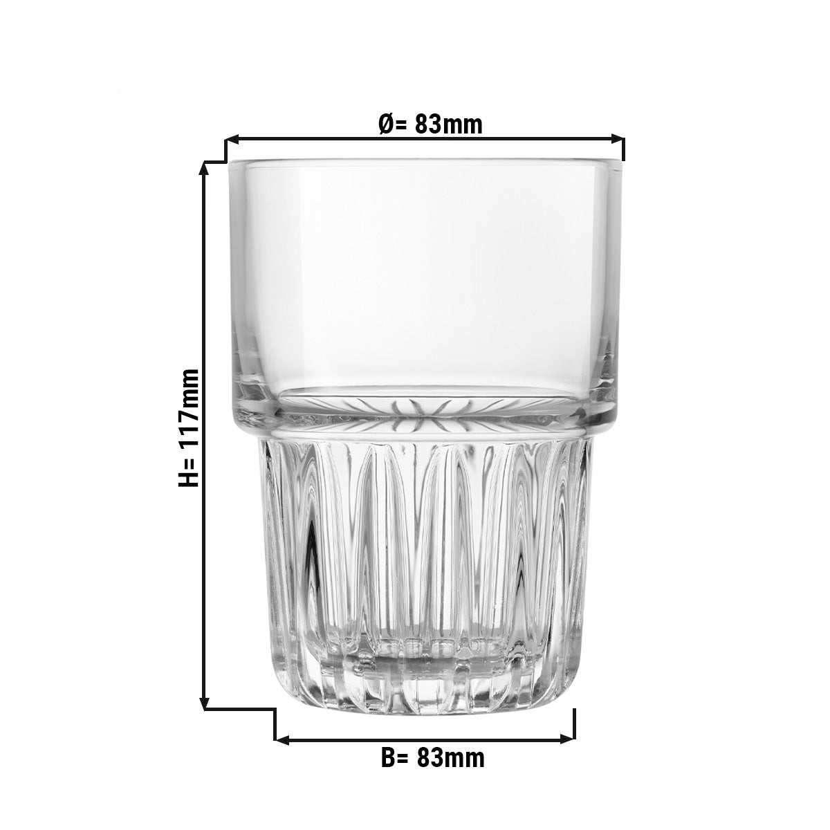 (12 stk.) Longdrinkglas - TOKIO - 355 ml - Transparent