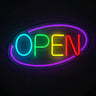 LED-lysskilt - OPEN - Flerfarvet og dæmpbar