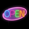 LED-lysskilt - OPEN - Flerfarvet og dæmpbar