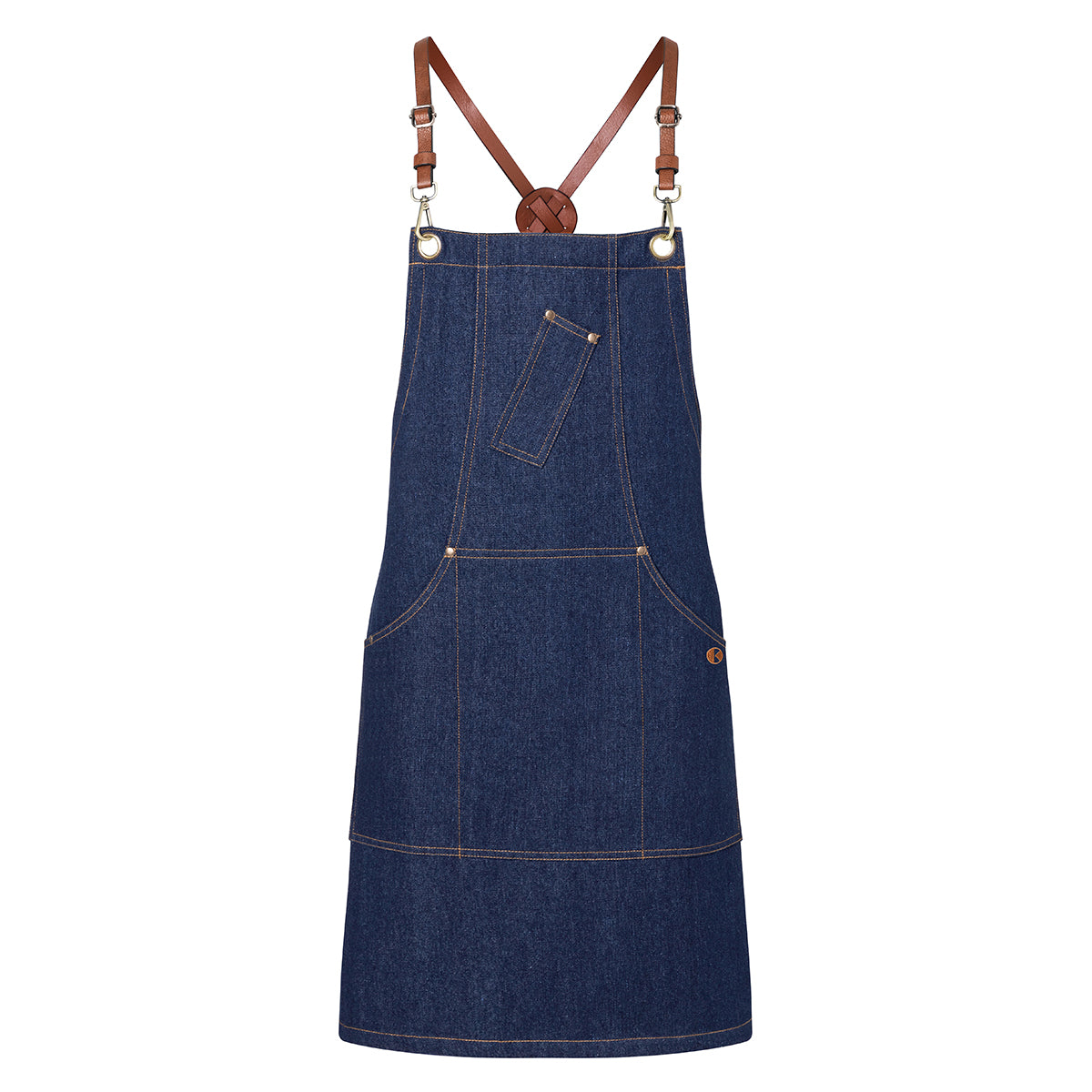 (6 stk.) Karlowsky - Bib Apron Denim X-Style - Denim Blue