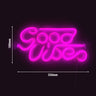 LED-lysskilt - Good Vibes 1 - pink - 330 x 180 mm