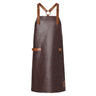 (6 stk.) KARLOWSKY | Forklæde av Læder X-stil - Mokka