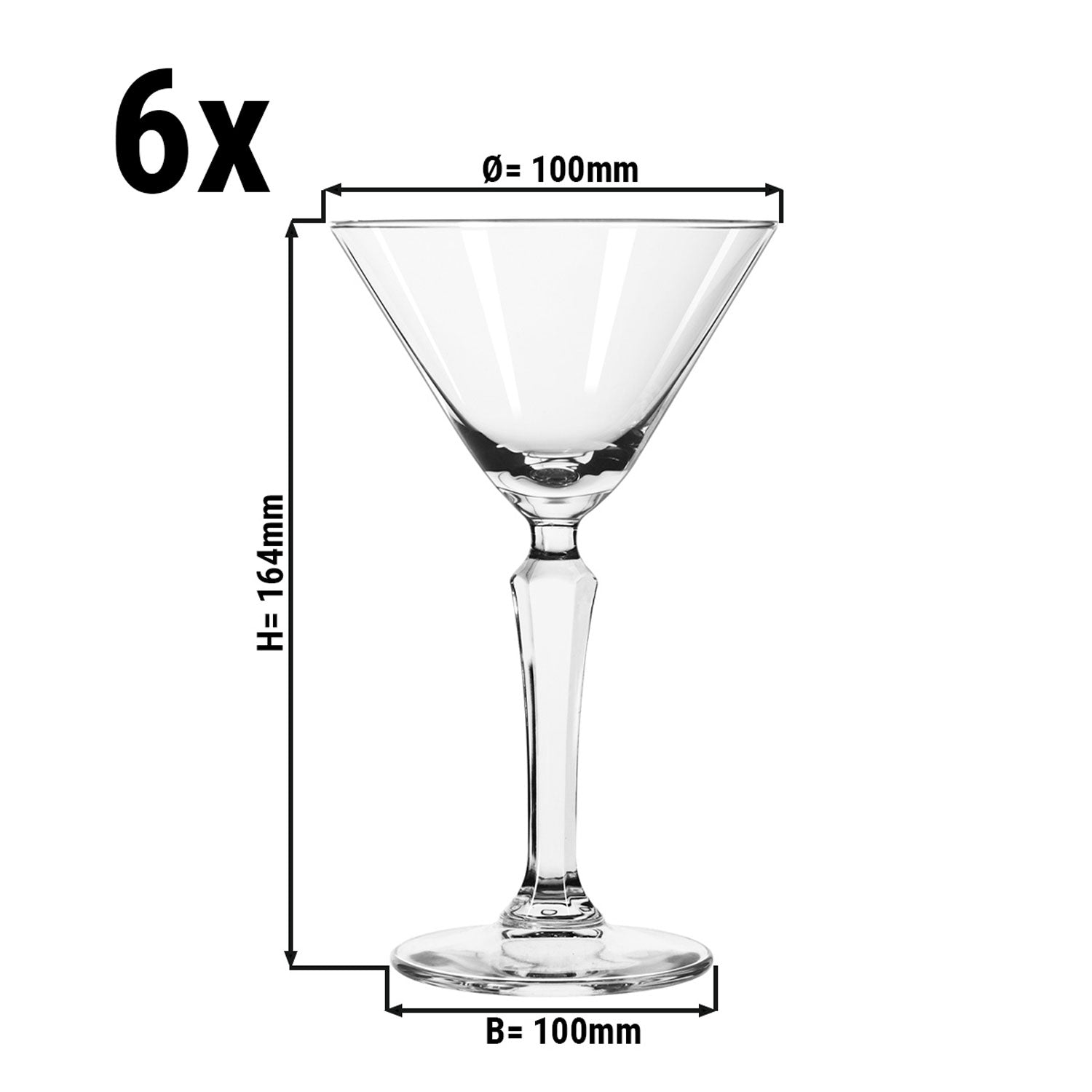 (12 stk.) MADRID - Martini glas Spksy - 19 cl - Transparent