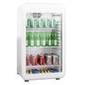 Minibar - B 495 mm - 113 l - med 1 glasdør & LED-lys - hvid