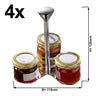 (4 stk.) Marmeladeetagere / buffetstandere - Krom - med 3 hylder