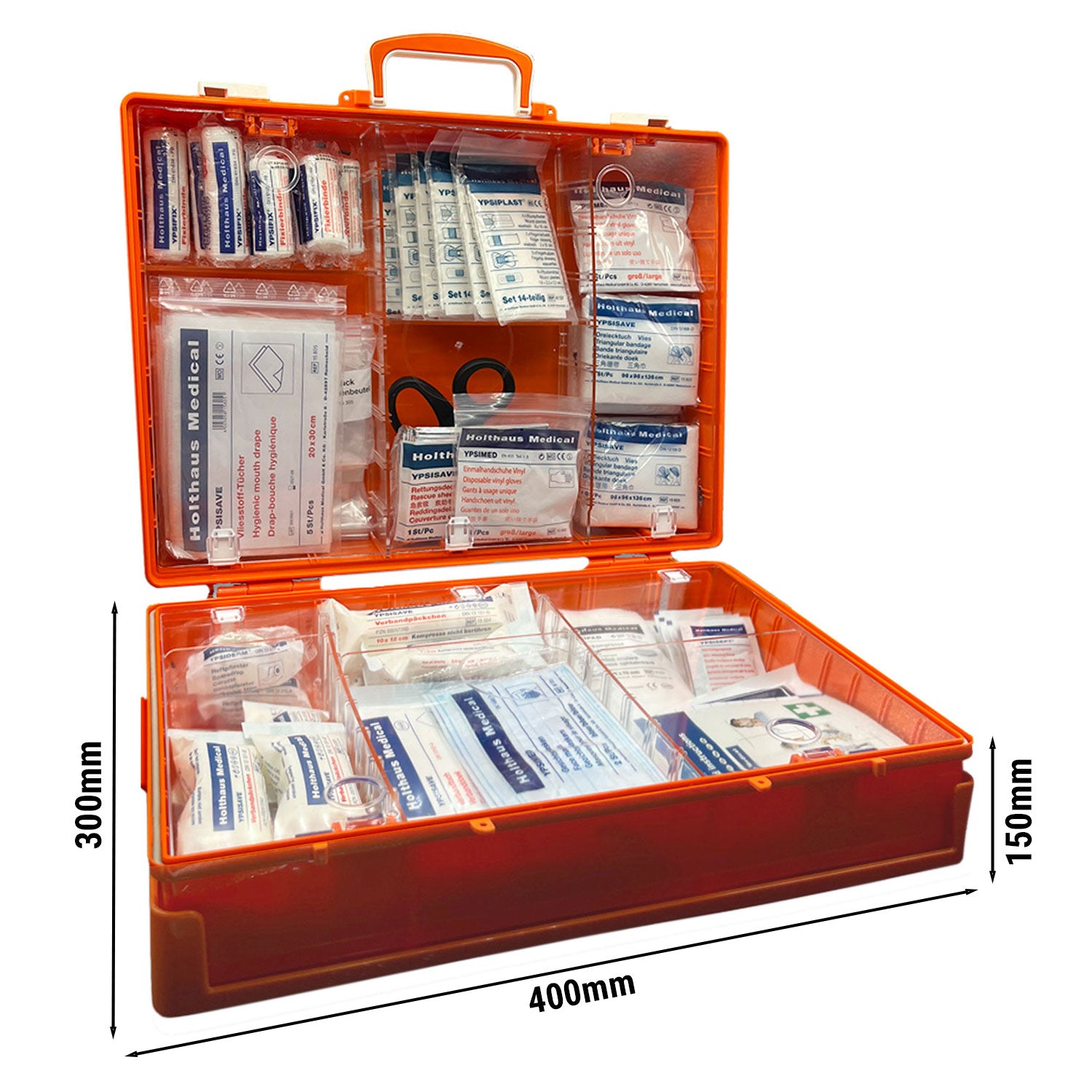 MULTI førstehjælpskasse - fyldt med DIN 13 169