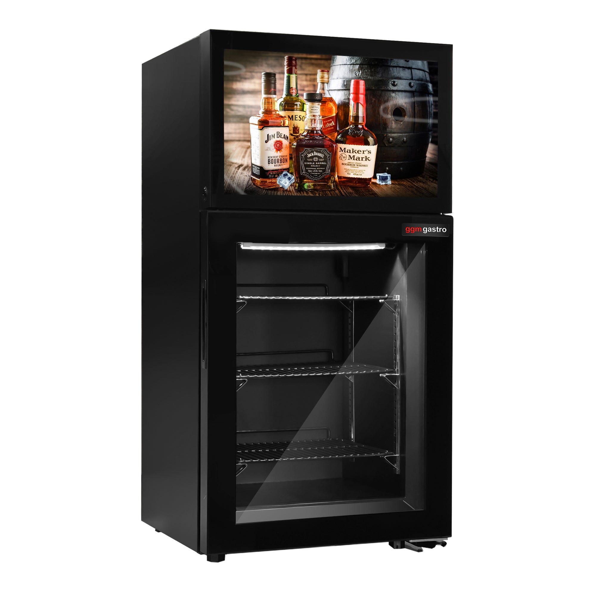 Minibar fryser med indbygget 19'' display - inkl. Fjernbetjening - Sort