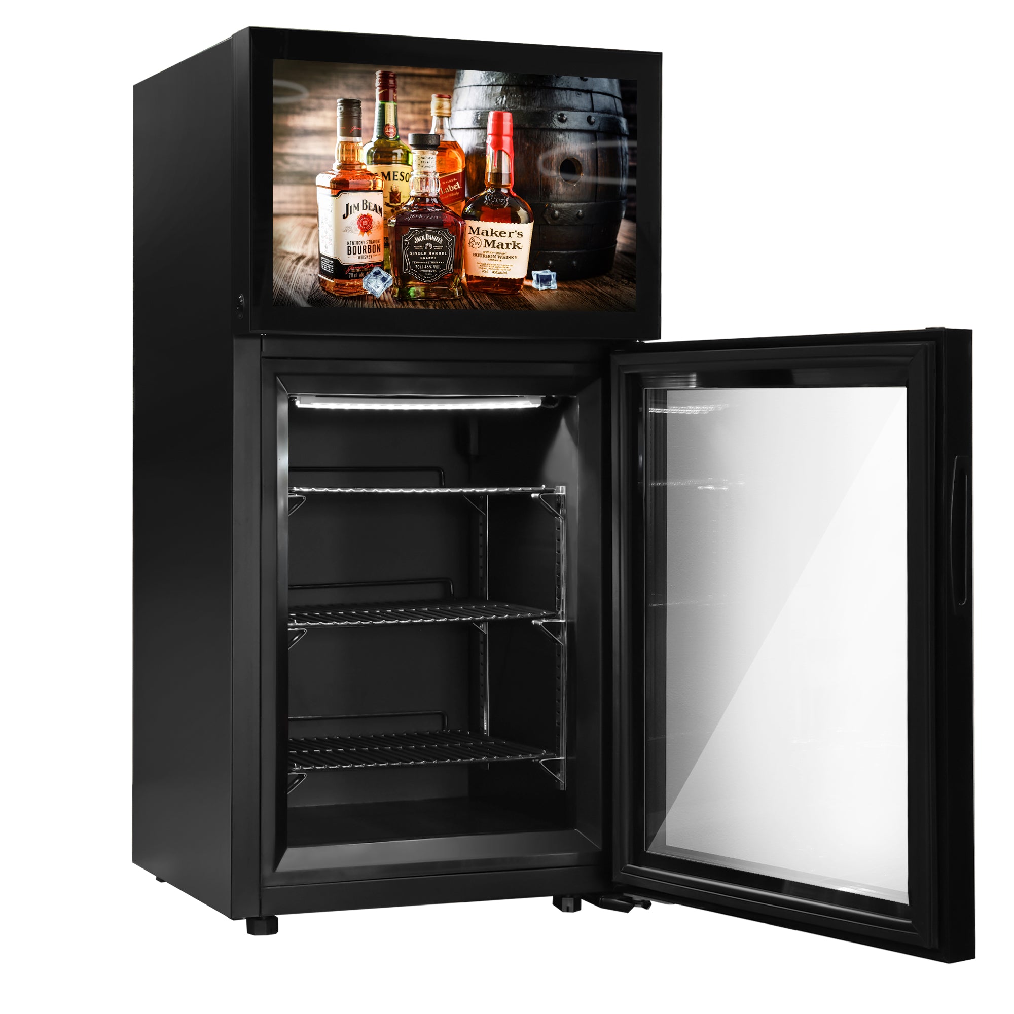 Minibar fryser med indbygget 19'' display - inkl. Fjernbetjening - Sort