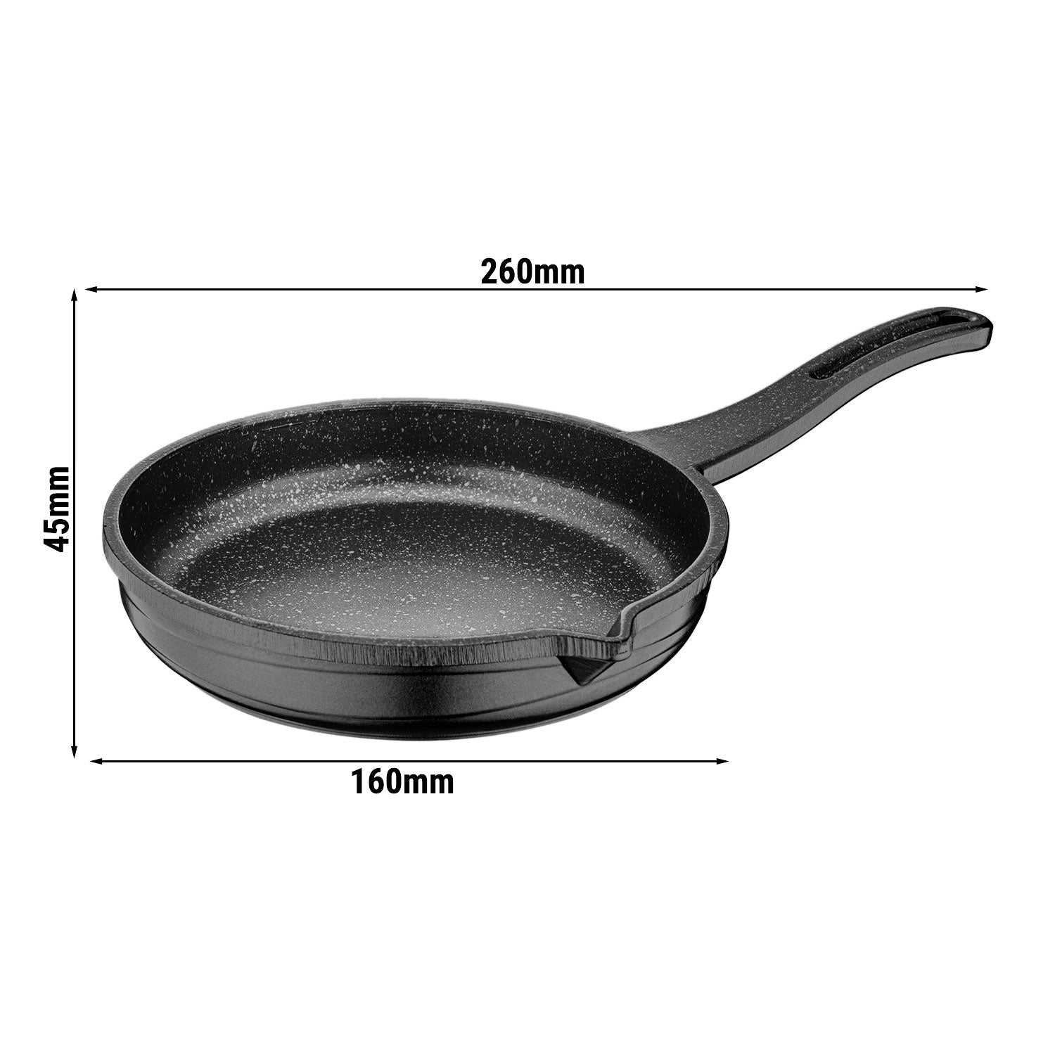 Mini non-stick støbejernspande - Ø 140 mm - højde 28 mm