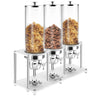 Cerealiedispenser - 3 plastbeholdere - 3x 3,7 Liter - sølv