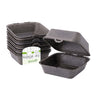 (60 stk.) Genanvendelig burgerboks - 160x150x85mm - Grå