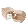 (60 stk.) Genanvendelig burgerboks - 160x150x85mm - Cremehvid