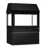 Neutralt element til kulgrill TORONTO - 1.500 mm - sort front - sort granitarbejdsplade