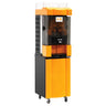 Automatisk appelsinpresser - 370 W - med automatisk frugttilførsel, 25 appelsiner/min, frugt Ø 60-75 mm, beholderkapacitet 18 kg & til selvbetjening - orange - inkl. understel