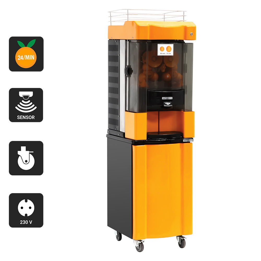 Automatisk appelsinpresser - inkl. fod - orange