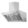 Plasmakogeplade - 900 mm - med soft touch-styring, motor, filter og lampe