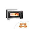 Elektrisk pizzaovn - 4 - Ø 20 cm - til Ø 20 cm pizza - op til 350 °C - Analog - Sort