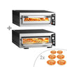 (2 stk.) Elektrisk pizzaovn – 6 + 6x 35 cm (Dyp)– manuel