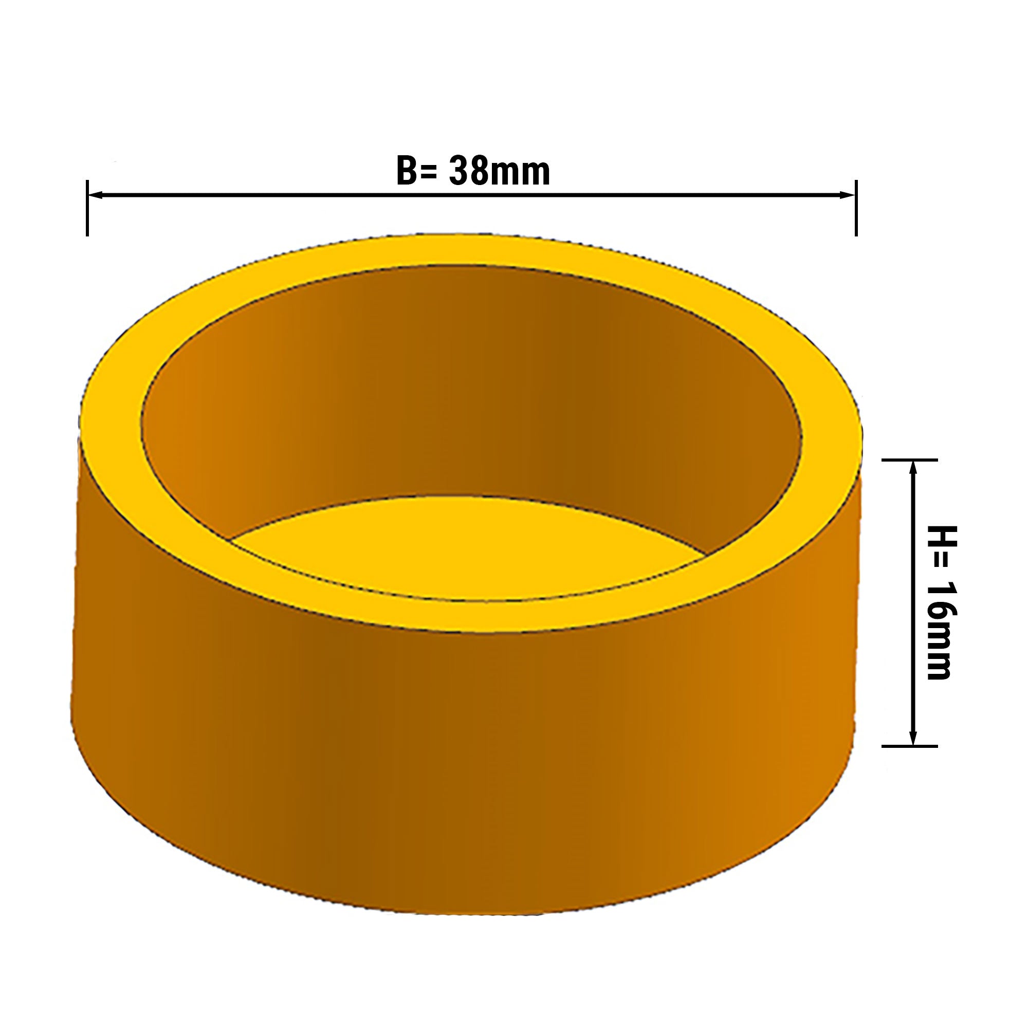 Plade til Tarteletmaskine - Form: Rund - Ø 37 mm / Højde: 16 mm