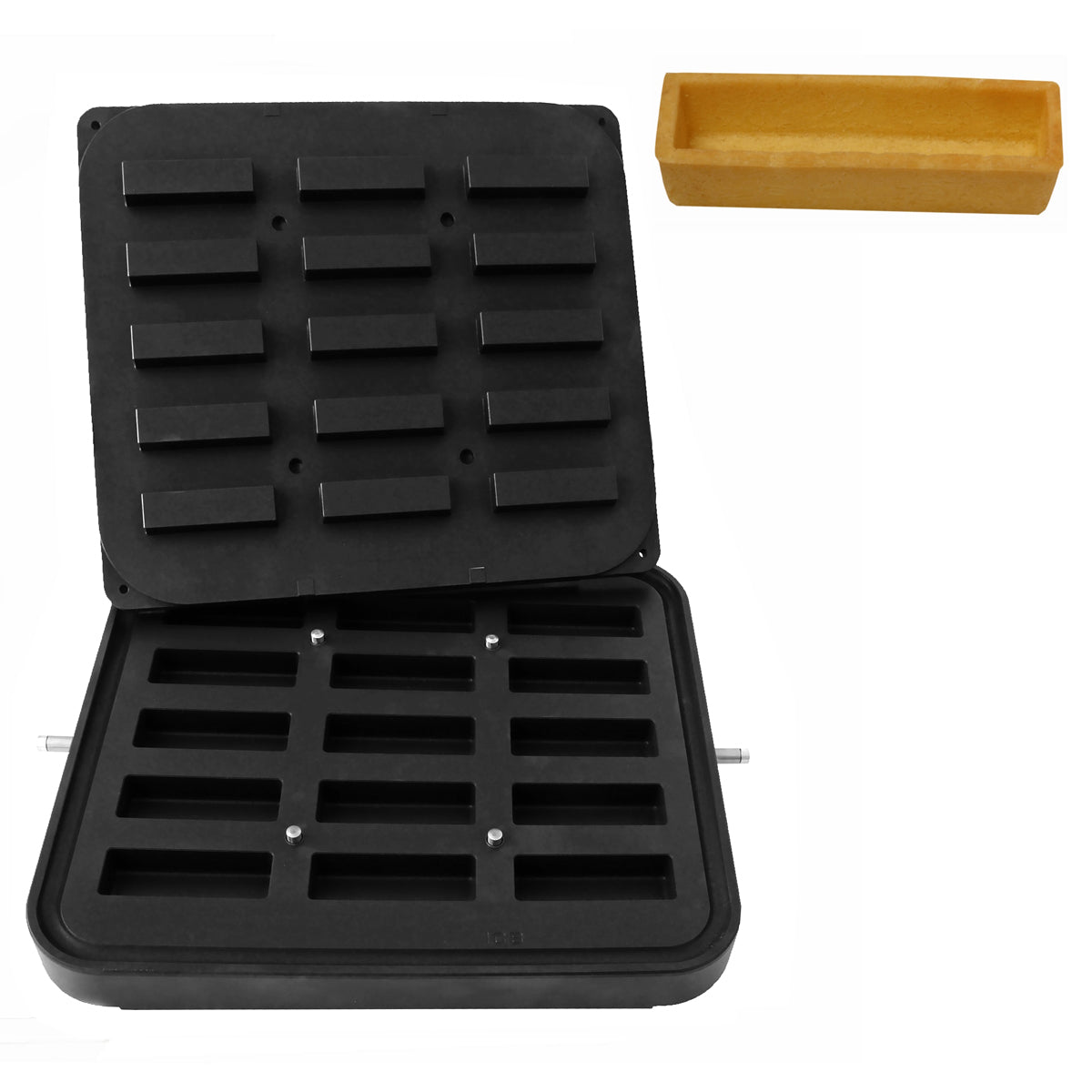 Plade til cupcake-maskine - Form: Rektangel - 90 x 30 mm / Højde: 19 mm