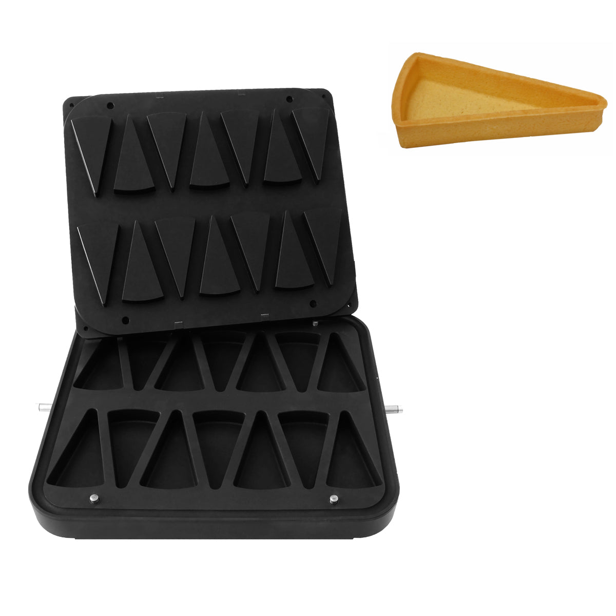 Plade til cupcake-maskine - Form: Kagestykke - 110 x 60 mm / Højde: 19 mm