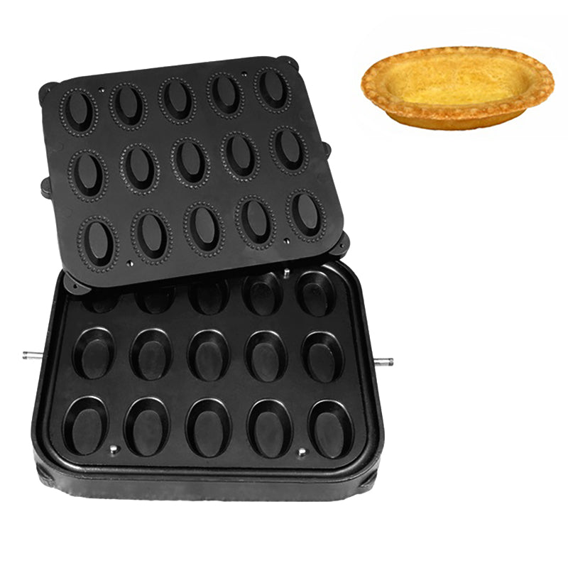Plade til cupcake-maskine - Form: Oval - 75,5 x 51 mm / Højde: 16 mm