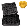 Plader til tarteletmaskine TMPIC - form: 30x hjerte - 51x46 mm