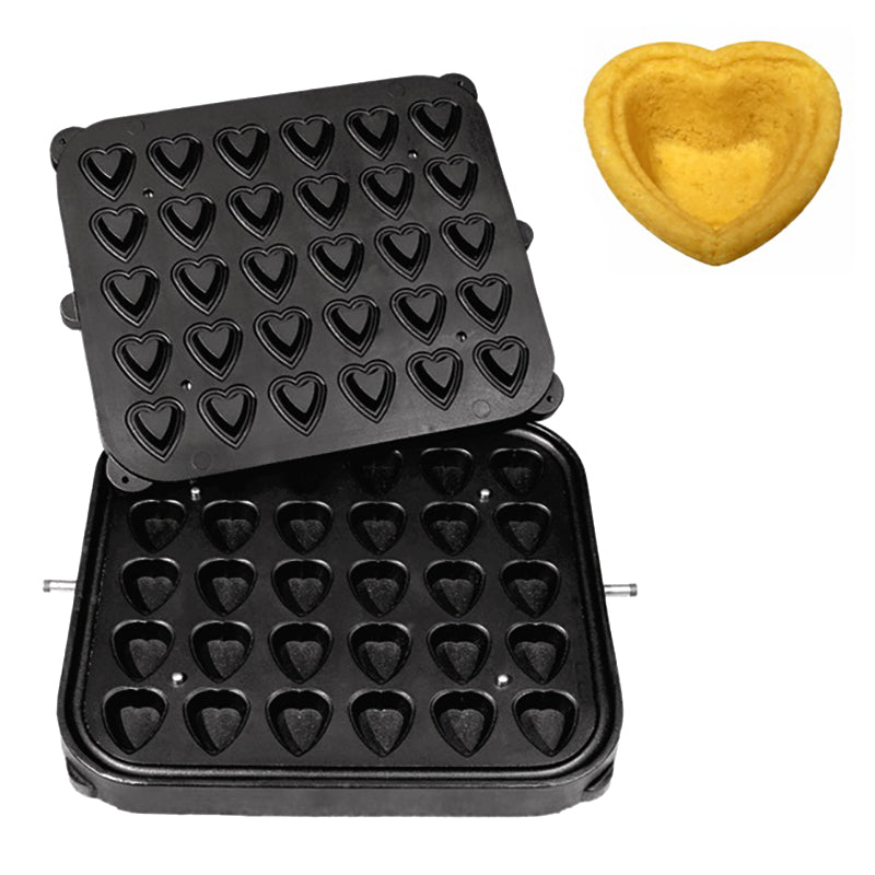 Plade til cupcake-maskine - Form: Hjerte - 51 x 46 mm / Højde: 18 mm