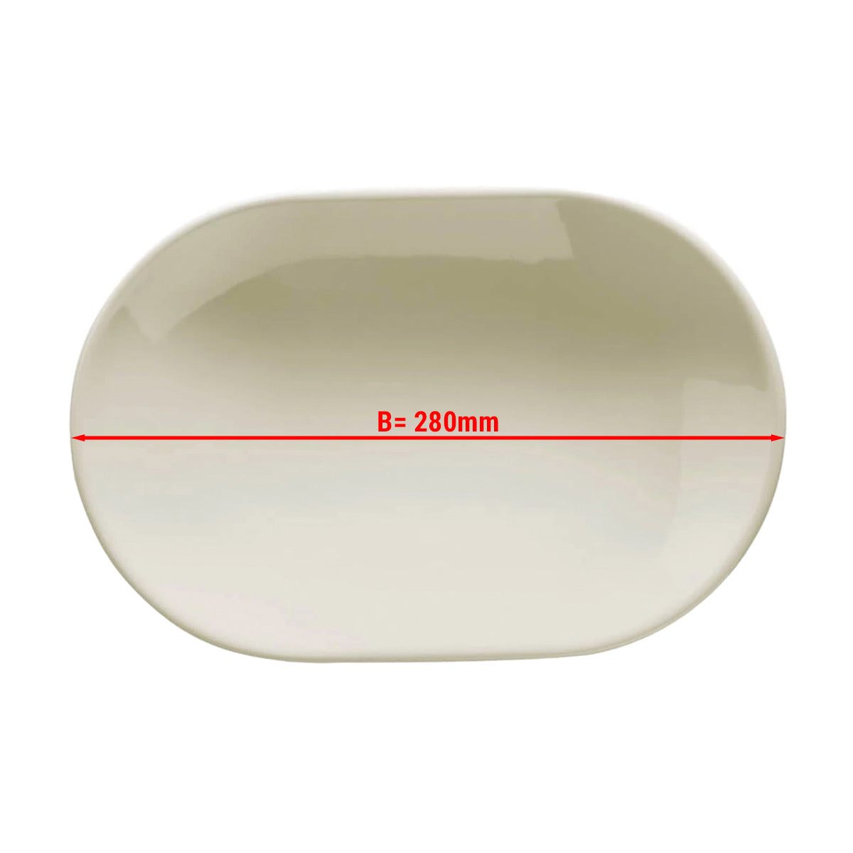 (24 stk.) TEOS - Tallerken/plade oval - 28 cm