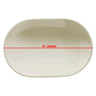 (4 stk.) TEOS - Fad/tallerken - oval - 360x150 mm - Creme