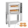Elektrisk pizzaovn – 4 + 4x 25 cm – manuel – inkl. understel
