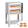 Elektrisk pizzaovn – 4 + 4× 34 cm – manuel – inkl. understel