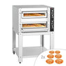 Elektrisk pizzaovn – 6 + 6× 30 cm (dyb) – manuel – inkl. understel