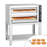 Elektrisk pizzaovn – (fuld chamotte) – 6 + 6× 30 cm – manuel – inkl. understel
