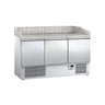 Pizzabord ECO - 1400x700 mm - granitbordplade - med 3 døre
