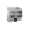 Pizzabord PREMIUM - 935x700 mm - granitbordplade - med 2 døre