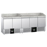 Pizzabord PREMIUM - 2300x700 mm - granitbordplade - med 5 døre