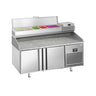 Pizzabord PREMIUM PLUS - 1783x800mm - med 2 Døre- inkl. Køleopsats - 6x GN 1/3