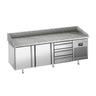 Pizzabord PREMIUM PLUS - 1980x700mm - med 2 Døre og 3 Skuffer