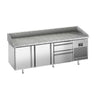 Pizzabord PREMIUM PLUS - 1980x700mm - med 2 Døre og 2 Skuffer