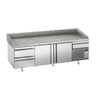Pizzabord PREMIUM PLUS - 2305x800mm - med 2 Døre og 2 Neutrale Skuffer 1/2
