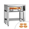 Elektrisk pizzaovn Power - Chamottesten - 1130x1010x1135 mm - 4x Ø 34 cm - til Ø 34 cm pizza - op til 450 °C - Analog - inkl. Haube & undergestel
