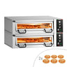Elektrisk pizzaovn Power - (Chamottesten) - 1462x1010x720 mm - 6+6x Ø 34 cm - op til 450 °C - Analog