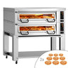 Elektrisk pizzaovn Power – 9 + 9 × 34 cm – digital – inkl. hette, understell & hjul