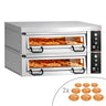 Elektrisk pizzaovn Power - (Chamottesten) - 1462x1360x720 mm - 9+9x Ø 34 cm - til Ø 34 cm pizza - op til 450 °C - Analog - inkl. Haube