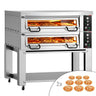 Elektrisk pizzaovn Power - Chamottesten - 1480x1360x2070 mm - 9+9x Ø 34 cm - til Ø 34 cm pizza - op til 450 °C - Analog - inkl. Haube & understel