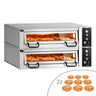 Elektrisk pizzaovn - Chamottesten - 1462x1360x720 mm - 9+9x Ø 34 cm - Analog - op til 450 °C