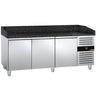 Pizzabord PREMIUM - 2000x800 mm - granitbordplade - med 3 døre - til 60x40 cm plader